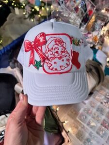 handmade hat with santa